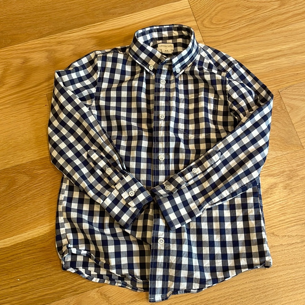 J. Crew Factory Crewcuts Gingham Shirt (Size 4-5)